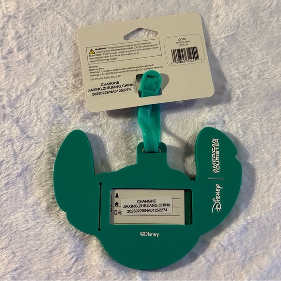 American Tourister Disney Luggage ID Tag - Blue and Brown - Picture 2 of 8